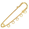 Large Safety Pin with Loops - Large Jewelry Pin with Loops - Goldtone - Kiltie Pin - Jewelry Pin - Kilt Pin -