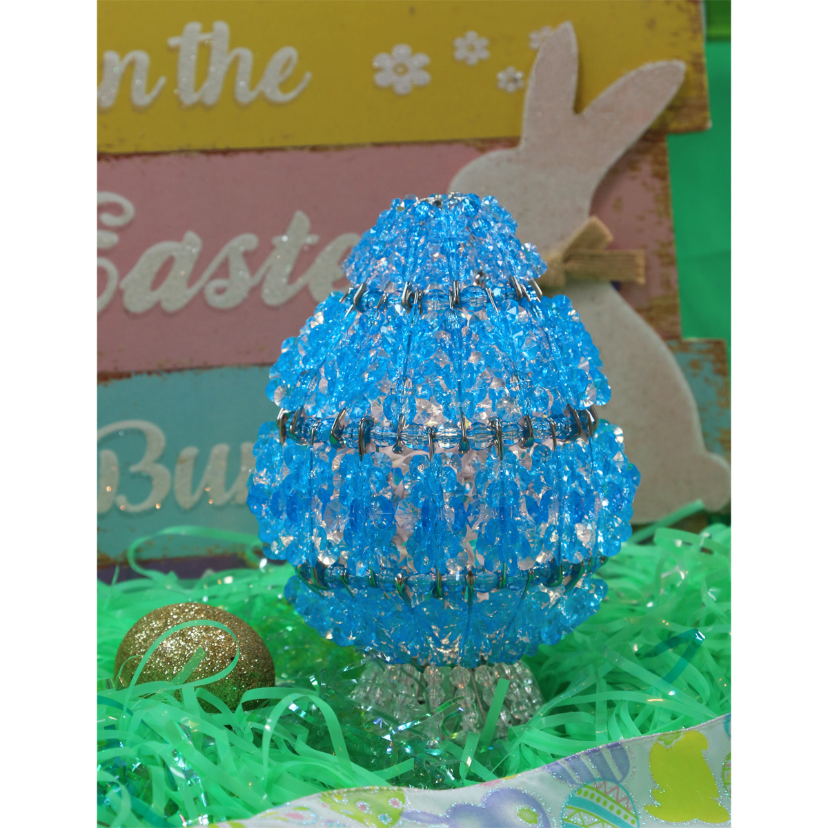 Beading Kit - Craft Kit - Beaded Egg - Easter Egg Decorations