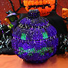 Beaded Black Jack O'Lantern Kit - Craft Kit - Holiday Craft Kit - Beaded Craft Kit - Halloween Decorating