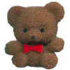 Miniature Flocked Teddy Bears - Miniature Teddy Bears - Mini Flocked Teddy Bears with Bow Tie - Miniature 1-inch Teddy Bears for Decorations and Crafts