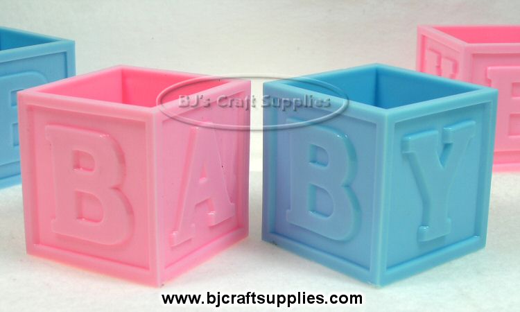 Plastic Baby Blocks - Baby Shower Decoration - Baby Shower Table Decorations