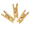 Gold Clothespins - Mini Wooden Clothespins - Gold Colored Clothes Pins - Mini Wood Clothespins - Gold Clothes Pins -