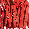 Red Clothespins - Mini Wooden Clothespins - Red Colored Clothes Pins - Mini Wood Clothespins - Red Clothes Pins -