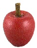 Painted Wooden Apple with Stem - Red - Mini Apple -