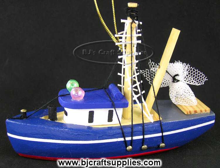 Miniature Wooden Fishing Boat