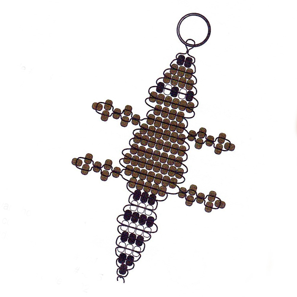 Beaded Raccoon Key Chain Pattern - Free Beaded Raccoon Keyring Pattern - Fun Beaded Key Rings