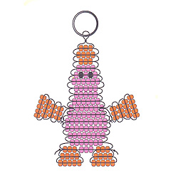 Beaded Platypus Key Chain - Beaded Critters Keychains