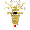 Beaded Reindeer Ornament - Beaded Reindeer Key Chain