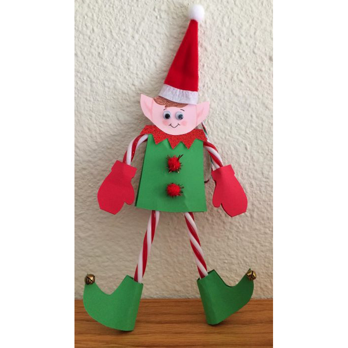 Christmas Elf Craft with Candy Canes