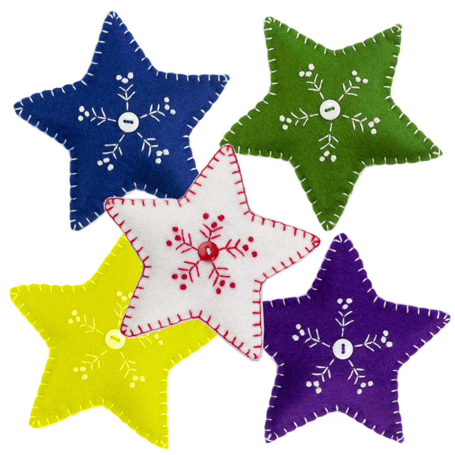 Embroidered Felt Stars