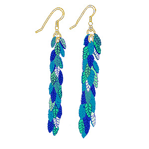 Leaf Bead Earrings - Beaded Dangle Earrings - Free Jewelry Pattern