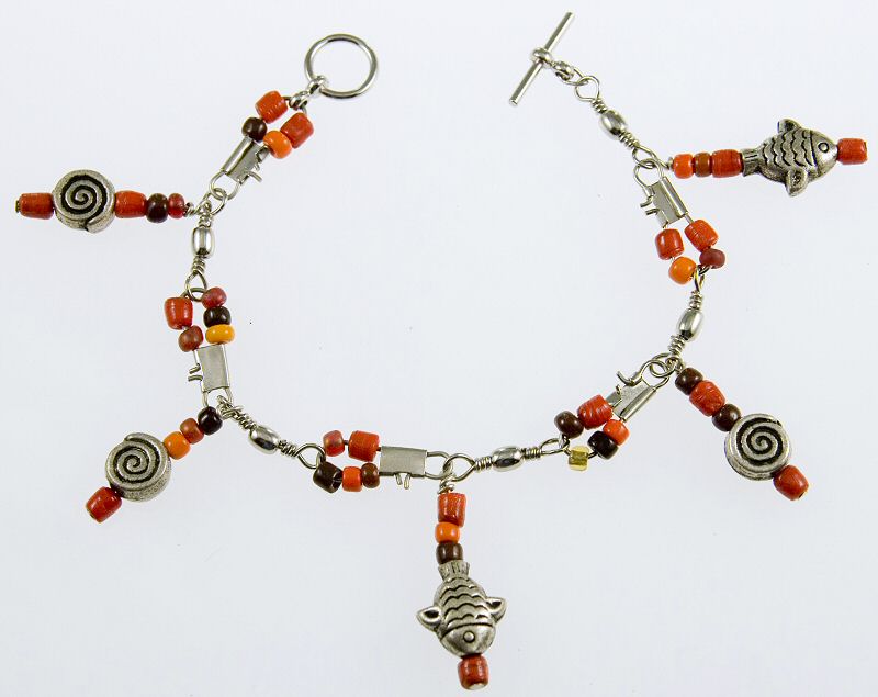 Bracelet using Fishing Tackle & E-Beads