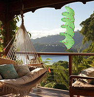 Porch with Plastic Canvas Wind Spinner