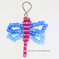 Make this Beaded Dragonfly Key Chains - Beaded Butterfly Keychain