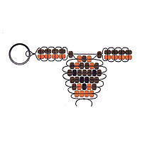 Beaded Doberman Dog Key Chains