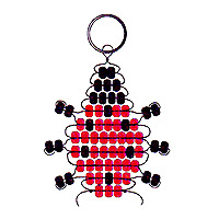 Beaded Ladybug Key Chains