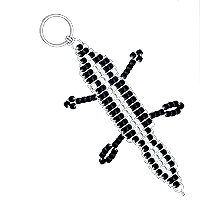 Beaded Skunk Key Chains