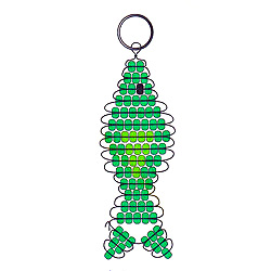 Gone Fishing Beaded Keychain