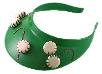 Free Christmas Project Pattern - Holiday Decorated Sun Visors