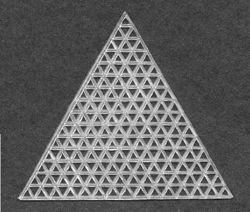 Mesh Plastic Canvas - Triangle shaped plastic canvas for crafts and needle art.