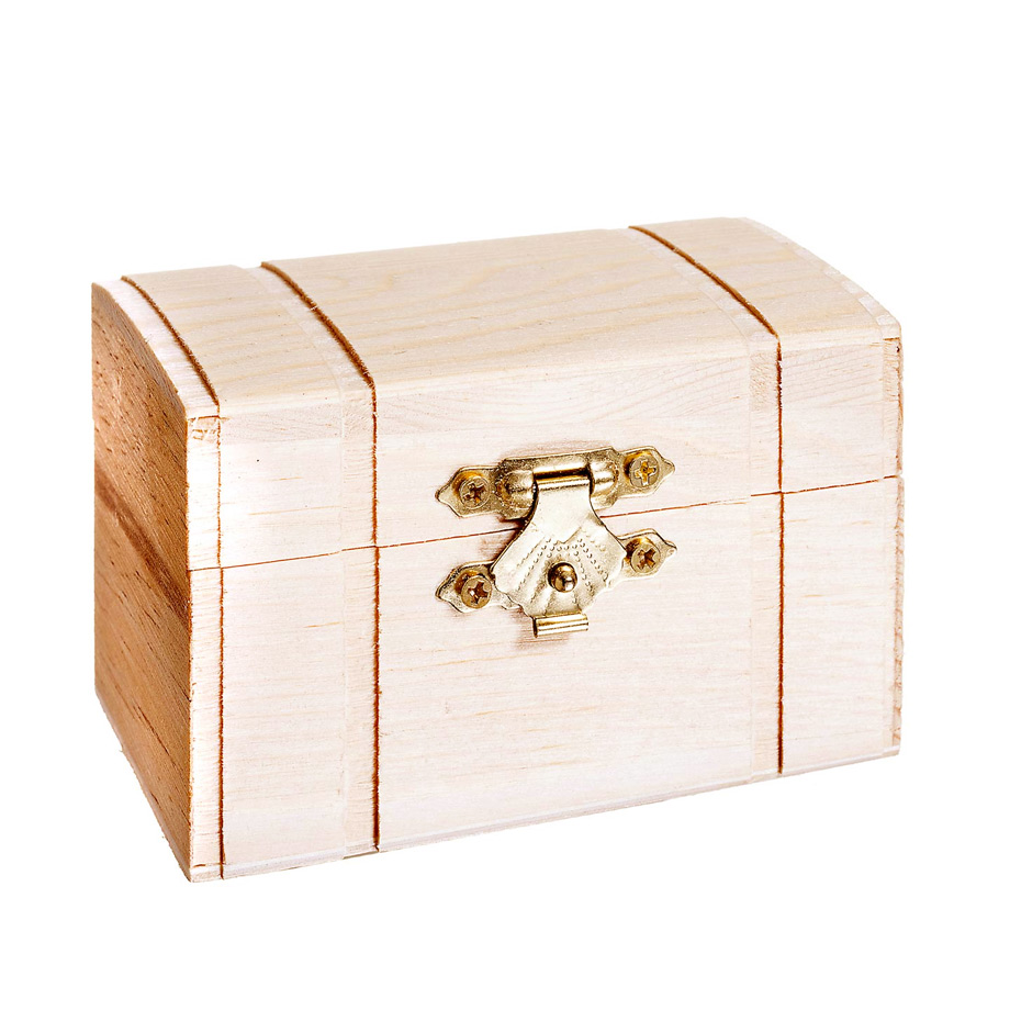 Wooden Box with Lid - Hinged Wooden Box - Small Wooden Box with Lid