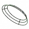 36″ Green Wire Easel - Mitchell Wreath Rings