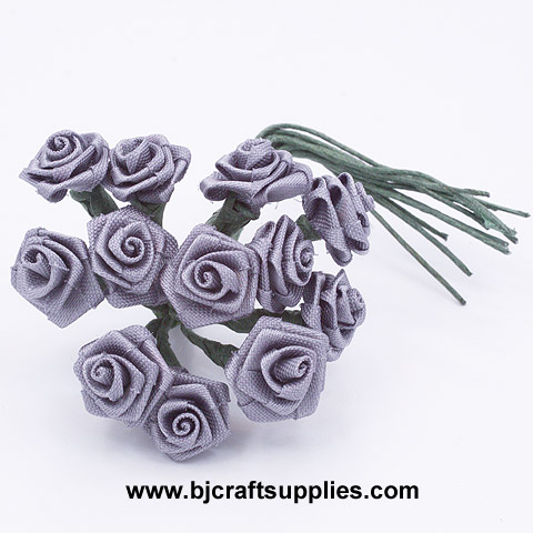 Satin Ribbon Roses - Floral Supplies