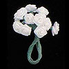 Ribbon Rose Cluster - White - Floral Accents