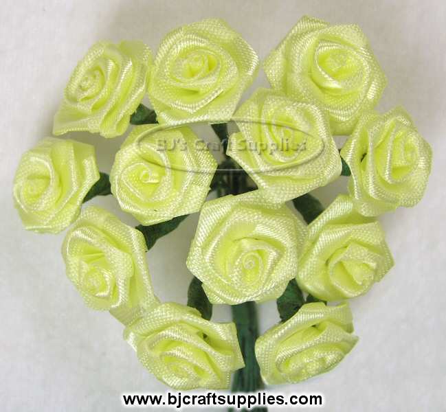 Satin Ribbon Roses - Floral Supplies