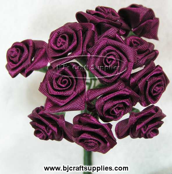 Satin Ribbon Roses - Floral Supplies