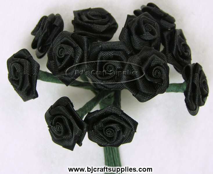 Satin Ribbon Roses - Floral Supplies