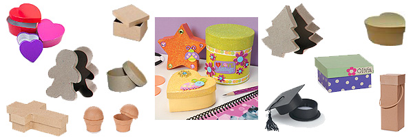 Paper Mache Boxes - Craft Boxes - Paper BoxesPaper Mache Boxes - Paper Mache Boxes with Lids