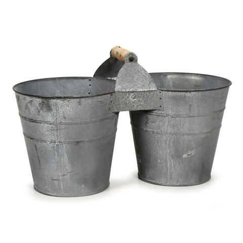 Galvanized Tin Bucket - Rustic Bucket