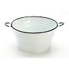 White and Black Tin Planter - Tin Bucket - Tin Pail - Planter Bucket - White and Black Tin Bucket