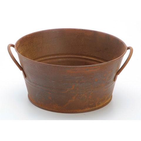 Rusty Tub - Rusty Bucket - Rusty Metal Tub - Planter Tub