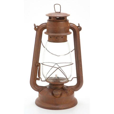 Rusted Lantern - Rusty Tin Lantern - Oil Lantern