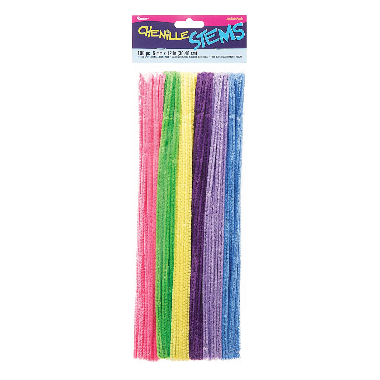 10-1000 x WHITE chenille craft stems pipe cleaners 30cm 6mm wide long 12" 