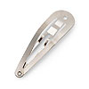 Snap On Hair Clips - Silver -  - 