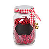 Glass Decanter With Glass Lid - Square - Yellow - Glass Bottle