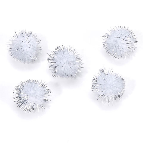 Sparkle Pom Poms - Glitter Pom Poms - Sparkly Pom Poms