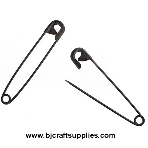 Safety Pins - Size 3 - Black