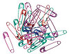 Safety Pins - Safety Pins Assorted Colors