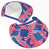 Patriotic Foam Visors with Coil Band - Red White Blue - 