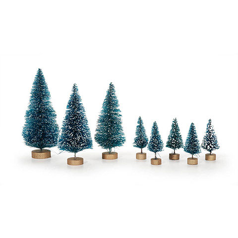 Mini Bottle Brush Christmas Trees - Mini Sisal Christmas Trees - Mini Bottle Brush Trees