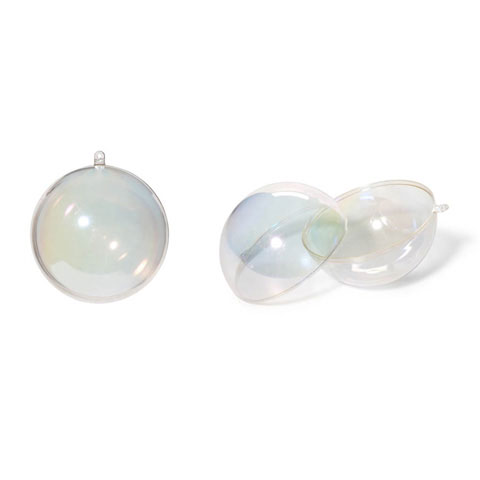 Clear Plastic Christmas Ornaments - Clear Plastic Ball Ornaments - Clear Plastic Ornaments To Fill - Fillable   Ornament Balls