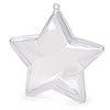 90mm Clear Plastic Ornaments - Clear Fillable Ornaments - Fillable Star Ornaments - Clear - Clear Plastic Christmas Ornaments - Clear Plastic Ornaments To Fill - Plastic Fillable Christmas Ornaments