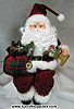 Elegant Velvet Sitting Santa - Christmas Decorations