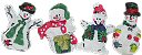 Resin Snowman Ornaments - Assorted - Mini Snowman - Christmas Ornaments