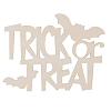 Laser Cut Trick or Treat Wood Cutout - Halloween Decorations - Fall Decorations