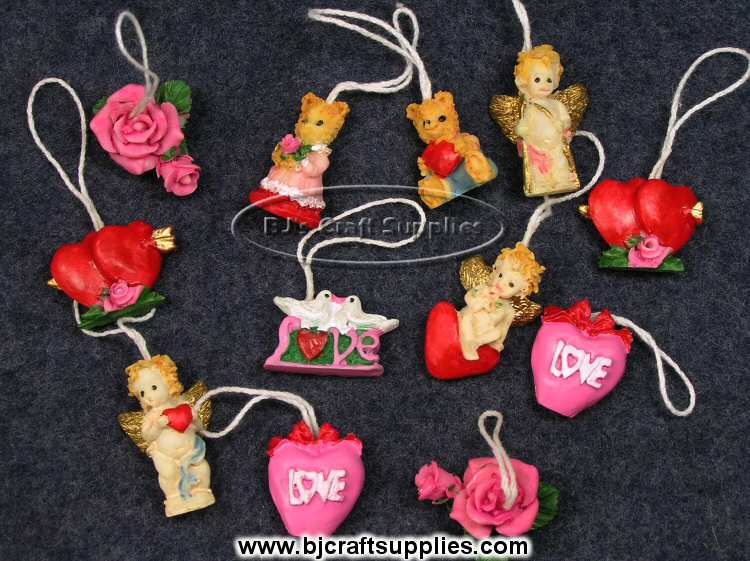 Resin Valentine Mini Ornaments